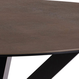 Florence Heaven Ceramic 4 Seater Round Dining Table Rusty Brown - Furniture To Go - Wilko - thumbnail 7