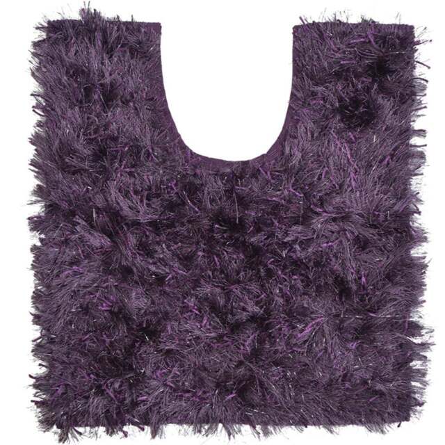 Allure Bath Fashions Purple Shimmer Sparkle Pedestal Mat - Size: 50 x 55cm - Wilko - image 1