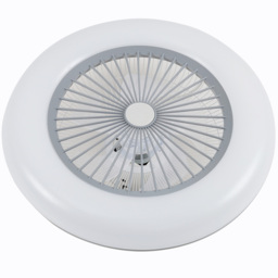 Living and Home White Adjustable Round Ceiling Fan with Light - Size: 55 x 55 x 13cm - Wilko - thumbnail 5