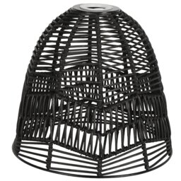 Casper Black Rattan Small Shade - Size: 22 x 20 x 22cm - Wilko - thumbnail 1