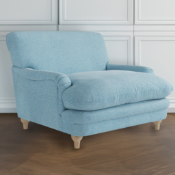 Plumpton Duck Egg Blue Weave Chair - Size: Single - LPD Home - Wilko - thumbnail 1