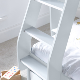 Bedmaster Oliver Triple Sleeper White Bunk Bed with Memory Foam Mattresses - Size: Single + Small Double - Wilko - thumbnail 6
