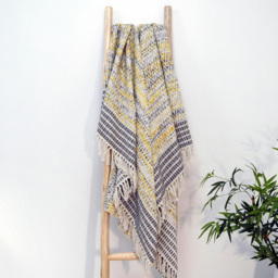 Allure Home Fashions Arizona Mustard Zig Zag Throw 125 x 150cm - Yellow - Wilko - thumbnail 5
