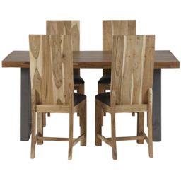Brooklyn Barima Set of 2 Wooden Dining Chairs - Brown - Wilko - thumbnail 4