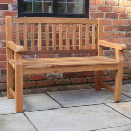 Royalcraft Turnbury 2 Seater Acacia Hardwood Bench - Size: 92 x 120 x 59cm - Brown - Wilko - thumbnail 1