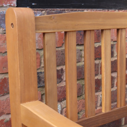 Royalcraft Turnbury 2 Seater Acacia Hardwood Bench - Size: 92 x 120 x 59cm - Brown - Wilko - thumbnail 4