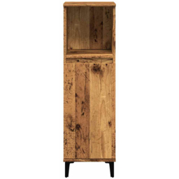 vidaXL Single Door Old Wood Bathroom Cabinet - Size: 100 x 30 x 30cm - Brown - Wilko - thumbnail 4