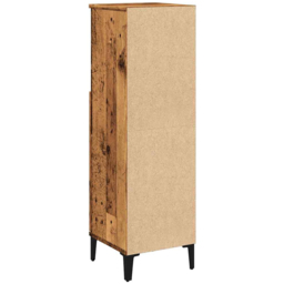 vidaXL Single Door Old Wood Bathroom Cabinet - Size: 100 x 30 x 30cm - Brown - Wilko - thumbnail 7