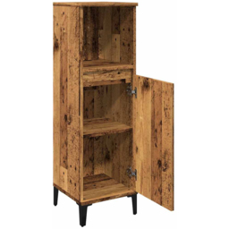 vidaXL Single Door Old Wood Bathroom Cabinet - Size: 100 x 30 x 30cm - Brown - Wilko - thumbnail 5