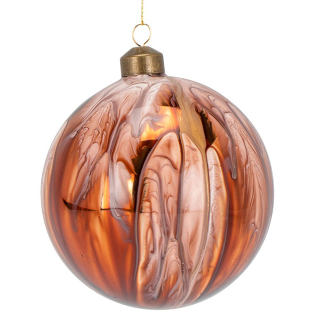 Autumn Glaze Bauble - Copper - Size: 1 Piece - Wilko - image 1