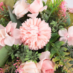 Living and Home Rustic Artificial Assorted Flowers Heart Shape Wreath 30cm - Size: 4 x 30 x 30cm - Multi - Wilko - thumbnail 5