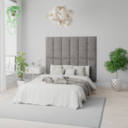 Aspire EasyMount Silver Firenze Velour Upholstered Wall Mounted Headboard Panels 8 Pack - Aspire Beds - Wilko - thumbnail 5