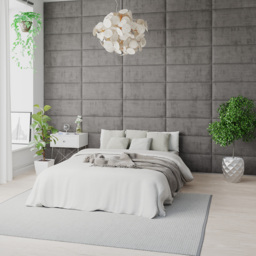 Aspire EasyMount Silver Firenze Velour Upholstered Wall Mounted Headboard Panels 8 Pack - Aspire Beds - Wilko - thumbnail 3