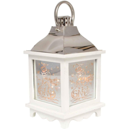 Shatchi Pre Lit White Wooden Let It Snow Christmas Lantern - Size: 300 x 50 x 30cm - Wilko - thumbnail 4