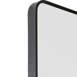 MirrorOutlet The Angulis Black Aluminium Curved Edge Wall Mirror 174 x 85cm - Wilko - thumbnail 6