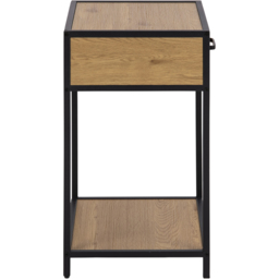 Florence Seaford Single Drawer Single Shelf Black and Oak Bedside Table - Furniture To Go - Wilko - thumbnail 5