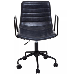 Premier Housewares Forbes Grey Swivel Office Chair - Size: 46 x 59 x 90cm - Interiors by Premier - Wilko - thumbnail 4