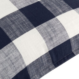 Yard Chesil Blue Check Cotton Polyester Filled Outdoor Cushion 50 x 50cm - Wilko - thumbnail 4