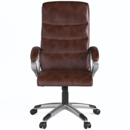 Alphason Hampton Brown Leather Office Chair - Size: 126 x 64 x 76cm - Wilko - thumbnail 4
