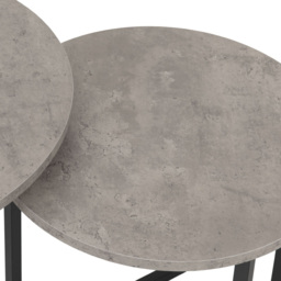 Seconique Athens Concrete Round Nest of Tables Set of 3 - Size: 50 x 50 x 50cm - Grey - Wilko - thumbnail 6