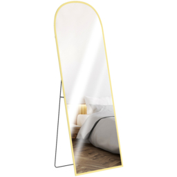 HOMCOM Gold Aluminium Alloy Frame Full Body Mirror 164.5 x 50cm - Size: 68 x 5 x 175cm - Wilko - thumbnail 1