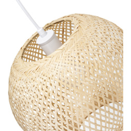 Happy Homewares Natural Bamboo Strapping Spherical Cage Pendant Shade - Size: 28 x 30 x 30cm - Brown - Wilko - thumbnail 5