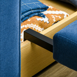 Portland Double Sleeper Dark Blue Convertible Sofa Bed - Size: 2 Seater - Wilko - thumbnail 4
