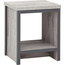 GFW Boston Grey Simple Lamp Table - Size: 39 x 43 x 52cm - Wilko - thumbnail 3