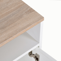 Portland 2 Door 3 Shelf White TV Cabinet - Size: 105 x 40 x 52cm - Brown - Wilko - thumbnail 4