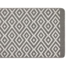 My Mat Silver Geometric Cosy Stain Resistant Runner 67 x 200cm - Size: 65 x 200 x 2cm - grey - Wilko - thumbnail 4
