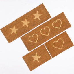 Eselle Astley Star Embossed Natural Coir Door Mat 40 x 60cm - Size: 40 x 60 x 1.5cm - Brown - Wilko - thumbnail 7