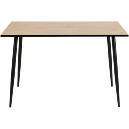 Florence Wilma 4 Seater Dining Table Set Oak Effect and Light Grey - Oak & Black/Light Grey - Wilko - thumbnail 6