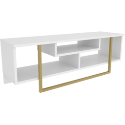 Decorotika Asal White and Gold Wide TV Unit - Size: 40.2 x 119.4 x 35.2cm - Multi - Wilko - thumbnail 3