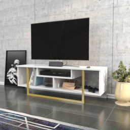 Decorotika Asal White and Gold Wide TV Unit - Size: 40.2 x 119.4 x 35.2cm - Multi - Wilko - thumbnail 6
