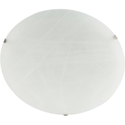 Happy Homewares Alabaster Circular White Glass IP20 Flush Ceiling Light - Size: 8 x 30 x 30cm - Wilko - thumbnail 5