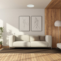 Happy Homewares Alabaster Circular White Glass IP20 Flush Ceiling Light - Size: 8 x 30 x 30cm - Wilko - thumbnail 3