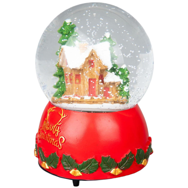 Shatchi Musical Snowglobe Santa House and Xmas Tree Scene - Size: 150 x 150 x 100cm - Multi - Wilko - image 1
