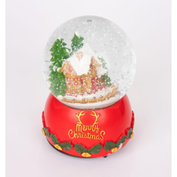 Shatchi Musical Snowglobe Santa House and Xmas Tree Scene - Size: 150 x 150 x 100cm - Multi - Wilko - thumbnail 5