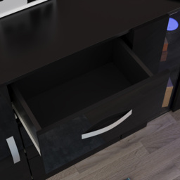 Vida Designs Astro 2 Door 3 Drawer Black LED Sideboard - Size: 32 x 135 x 70cm - Wilko - thumbnail 6