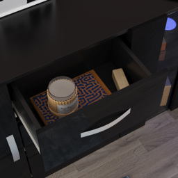 Vida Designs Astro 2 Door 3 Drawer Black LED Sideboard - Size: 32 x 135 x 70cm - Wilko - thumbnail 5