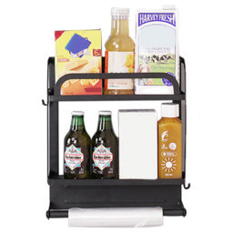 Living and Home 2-Tier Black Metal Magnetic Floating Shelf for Fridges - Size: 35x30.7x11 - Wilko - thumbnail 4