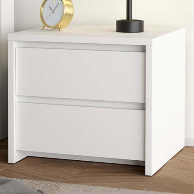 Florence Next 2 Drawer White Nightstand - Furniture To Go - Wilko - image 1