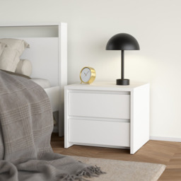 Florence Next 2 Drawer White Nightstand - Furniture To Go - Wilko - thumbnail 6