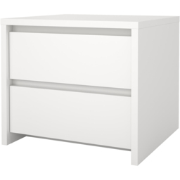 Florence Next 2 Drawer White Nightstand - Furniture To Go - Wilko - thumbnail 4