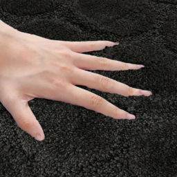 Velosso Cobla Black Bath Mat Set - Size: 50 x 80 x 1cm - Wilko - thumbnail 5