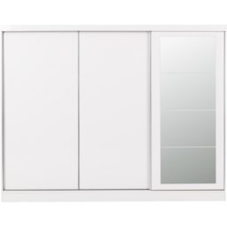 Seconique Nevada 3 Door White Sliding Wardrobe - Wilko - thumbnail 7