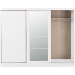Seconique Nevada 3 Door White Sliding Wardrobe - Wilko - thumbnail 4