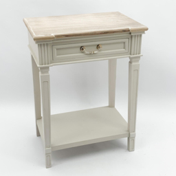 Acacia Home Single Drawer Cream Wooden Side Table - Size: 78 x 60 x 40cm - Wilko - thumbnail 3