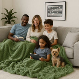 Velosso Bellissima Olive Plush Throw 100 x 150cm - Size: 100 x 150 x 1cm - Wilko - thumbnail 6