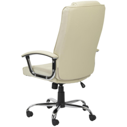 Alphason Houston Leather High Back Executive Chair - Size: 130 x 66 x 65cm - Cream - Wilko - thumbnail 5